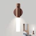 Smart Wooden Motion Sensor Wall Light – Rechargeable Magnetic LED Night Light