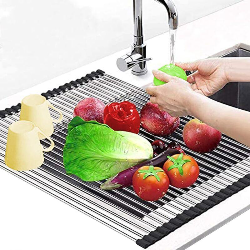 304 Stainless Steel Roll-Up Sink Rack