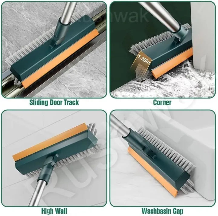 3-in-1 Bathroom Cleaning Brush with Wiper