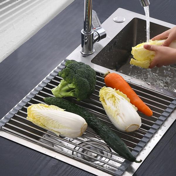304 Stainless Steel Roll-Up Sink Rack