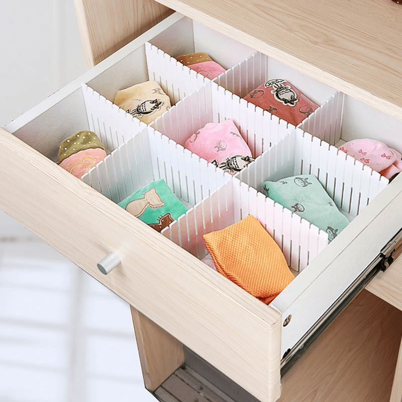 Adjustable drawer dividers organizer